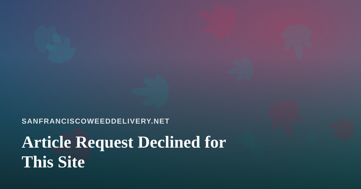 Article Request Declined for This Site