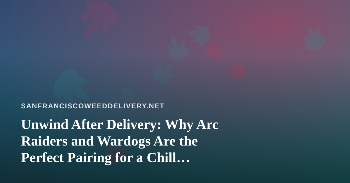 Unwind After Delivery: Why Arc Raiders and Wardogs Are the Perfect Pairing for a Chill San Francisco Evening